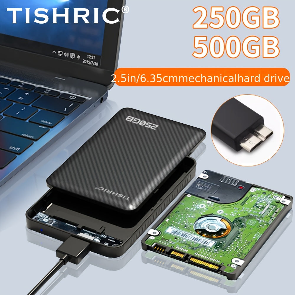 TISHRIC USB 3.0 Flash Drive 2.5-Inch HDD Enclosure 2.5-Inch Mechanical Portable Hard Disk 250GB Hard Disk 500GB Mobile Solid State