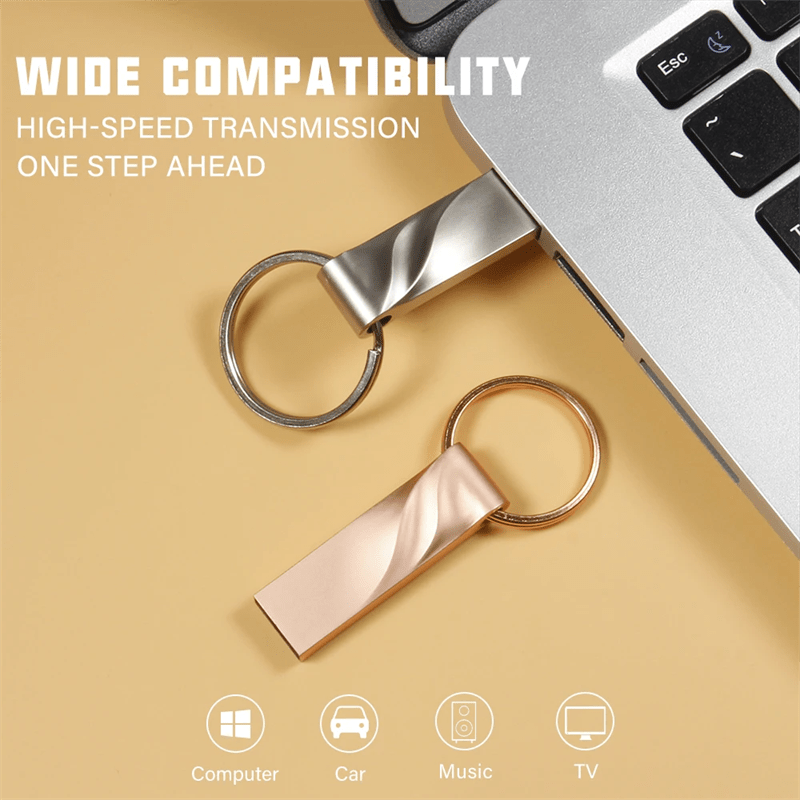 3pcs Mixed Color High-Speed USB 2.0 Flash Drives - Ranging from 128MB\u002F8GB\u002F16GB\u002F32GB\u002F64GB\u002F90GB\u002F100GB Metal USB Sticks, True Capacity, Compatible with PC, TV, And Car Audio Systems