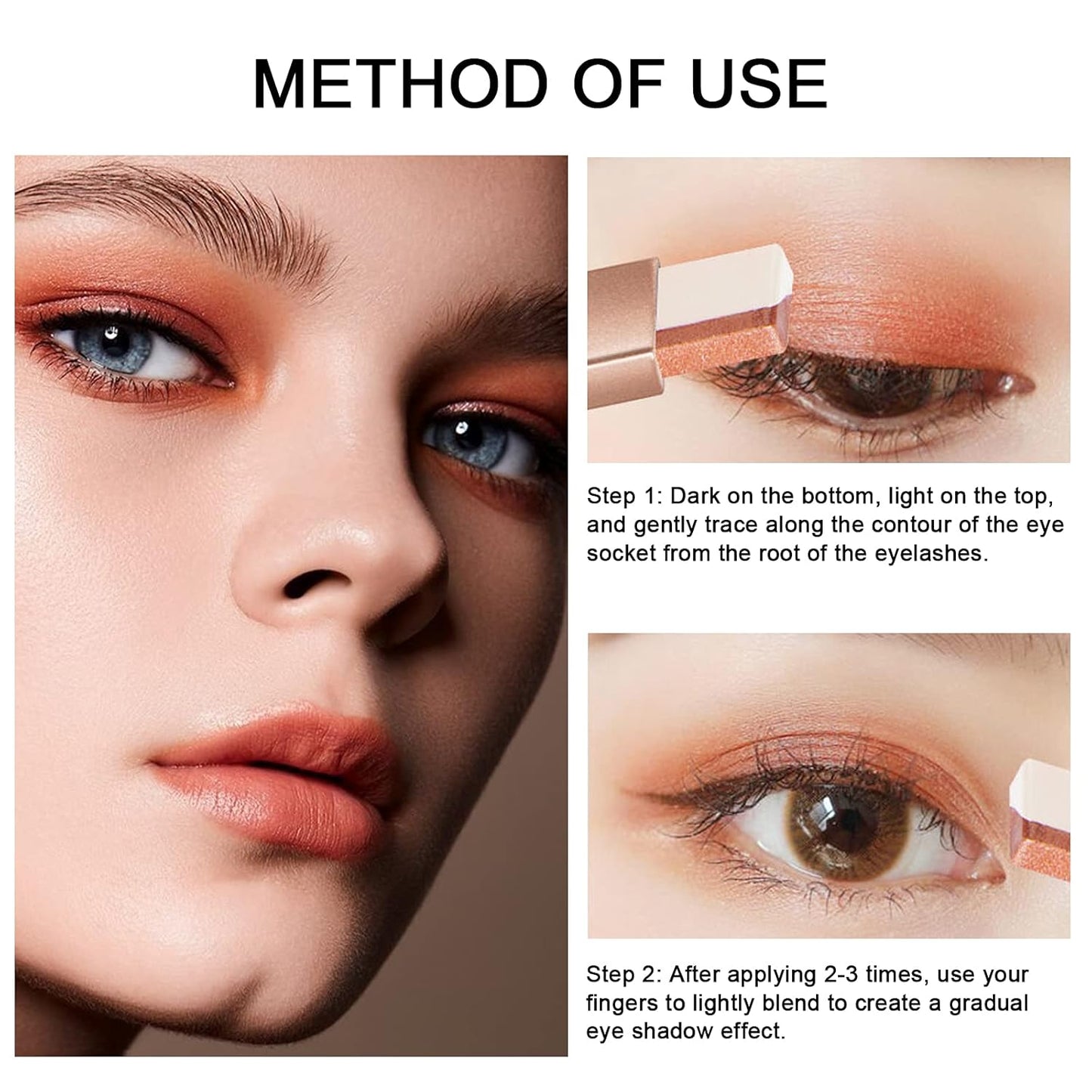😍6Pack Dual-color eyeshadow stick-brightens the eyes for a natural and long-lasting look.