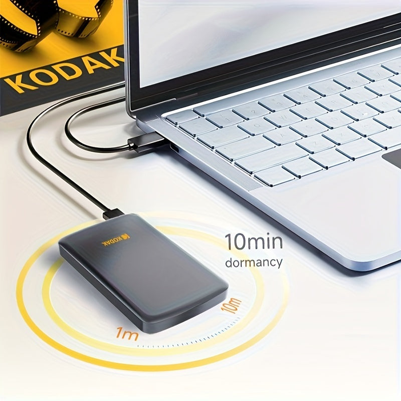 KODAK HDD 1TB Portable External Hard Drive HDD, 500GB Large Storage Mechanical Hard Drive Plug And Play USB 3. 0 for PC Mac Laptop PS4 Xbox Xbox Quick Save Fast Transmission